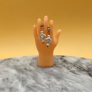 Vintage dangle earrings fresh water pearls sterling silver studs